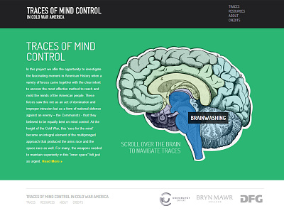 Traces Of Mind Control cms educational history html5 interactive omeka raphael website