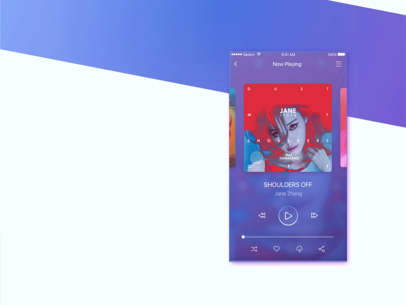 Music sero 3 app design ui