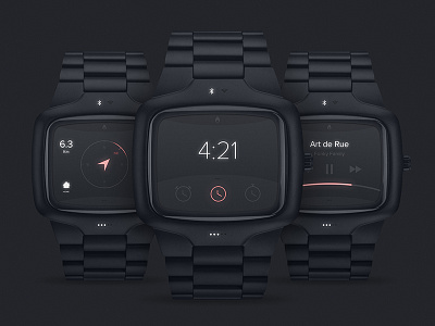 Nixon smart watch concept bespoke big interface luxury nixon player smart ui watch