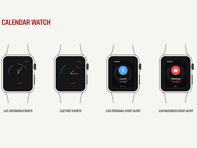 Apple Watch App Calendar by Alex Deruette for Fueled on Dribbble