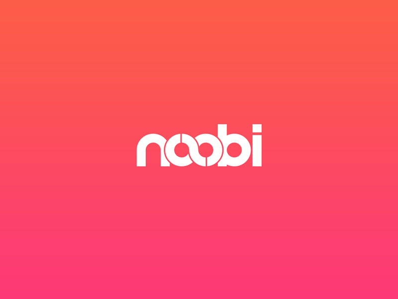 Noobi logo iterations branding gif iteration kickpush logo logotype noobi oo