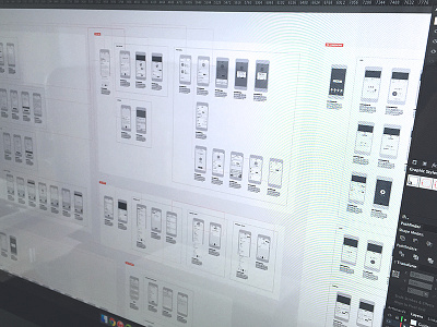 Blueprint UX flow blueprint flow illustrator ios iphone kickpush process ux