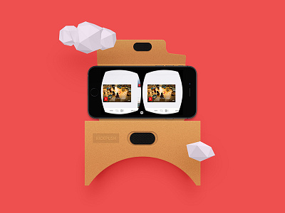 Kickpush - Google Cardboard cardboard google kickpush low poly reality virtual vr website