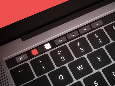 Macbook Touch Bar - UI style guide bar colour concept design guide kickpush macbook sketch style touch typography web