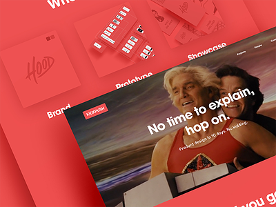 No time to explain, hop on. agency app branding design express kickpush portfolio product ui ux website