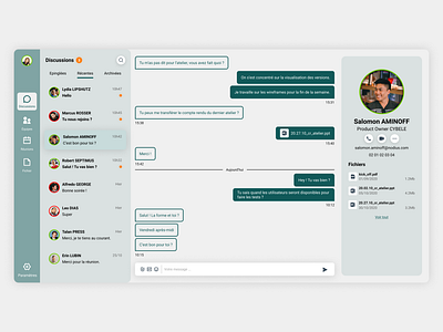 Chat/Messenger - Web App - LightTheme chat design design app light messenger ui