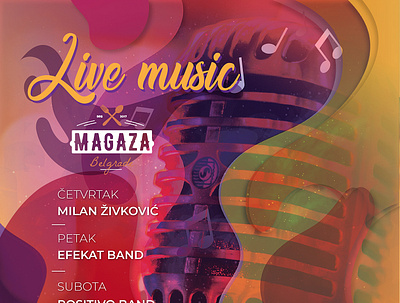 Live music branding design graphic design marketing social media typography