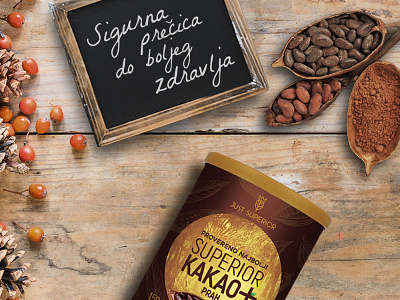 Cocoa - Just Superior Product Campaign branding campaign cocoa design food graphic design health healthcare healthy instagram marketing mockup social media typography