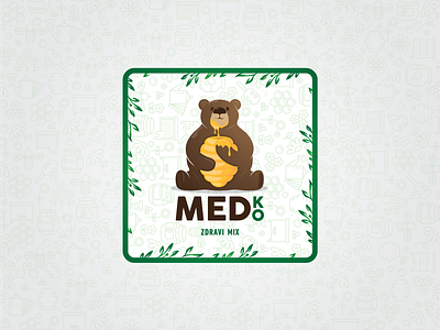 Medko - Honey Brand & Label bear bee brand design branding design graphic design honey honeycomb illustration label design logo print design typography vector