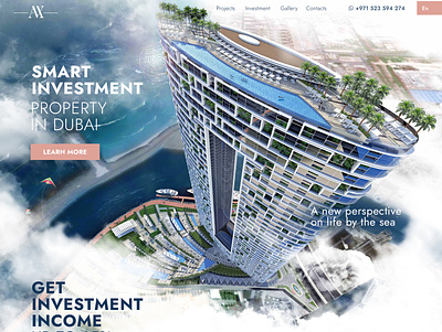 Dubai Investment banner banner design design typography ui ui ux design ux webdesign website website banner