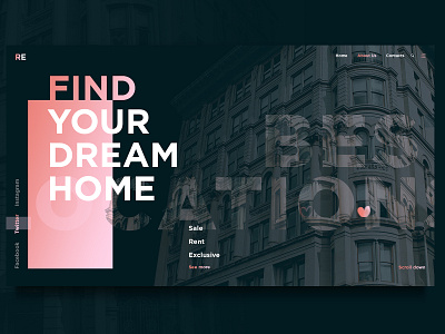 Real Estate web design banner banner design ui ux design webdesign website