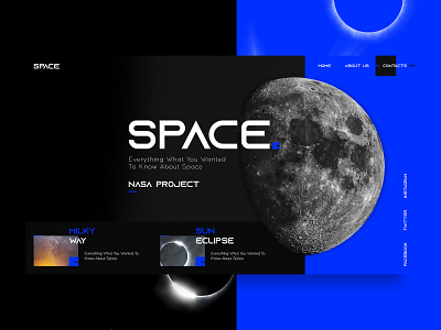 Space Concept banner banner design design typography ui ui ux design ux web webdesig webdesign website website banner