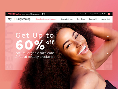 Styli Cosmetic banner banner design design graphic design graphicdesign online shop online store typography ui ui ux design ux web webdesig webdesign website website banner