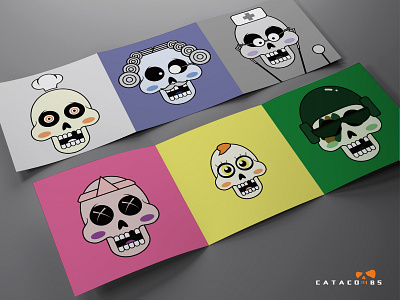 Catacombes de Paris app baidu bone branding cartoon catacombs china culture death design icon illustration logo paris ui ux web 平面