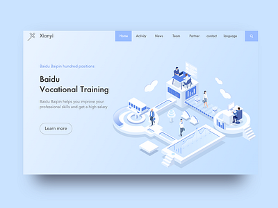 Baidu Baipin web isometric 2.5d~