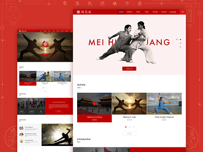 Mei Hua Zhuang WEB app branding china culture design france icon illustration kongfu kungfu logo ui ux web website 平面