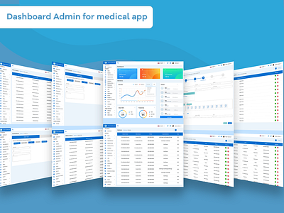 Dashboard admin for medical app app design illustrator logo ui uiux ux vector web website