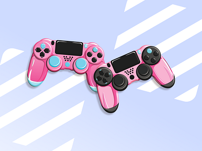 PS4 controllers controllers design illustration pad ps4 vector