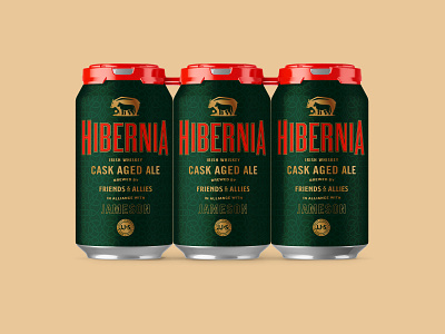 Hibernia Beer Label Design (RIP) beer beer can beer label jameson type layout typogaphy