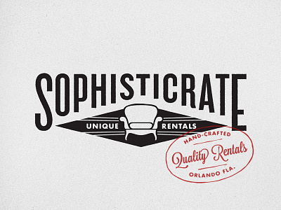 Sophisticrate Branding branding furniture logo orlando rentals stamp vintage