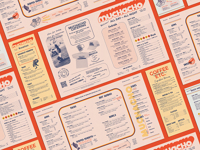 MUCHACHO 2.O Menus 🏄 atlanta branding layout menu menu design print restaurant restaurant design retro retro design type typography
