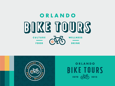 Orlando Bike Tours Rebrand bicycle bike bike icon branding icon logo orlando sun