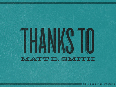 Thank you, Matt. knockout matt d. smith thank you
