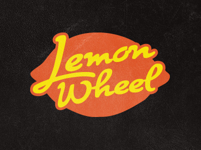 Lemon Wheel lemon logo typography
