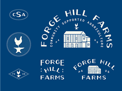 Forge Hill Farms Brand anvil brand branding chicken csa farms