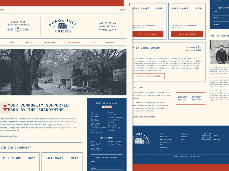 Forge Hill Farms Website brand identity branding design typography uiux webdesign website website design