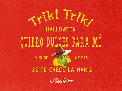 Super Rico Halloweeny Insta Post branding halloween texture type type lockup typography