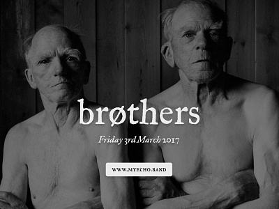 My Echo: Brothers (Preorder Poster) australia design melbourne rock and roll typography webdesign