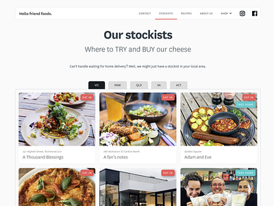 Hello Friend Foods (website design & build) australia design food melbourne sustainability vegan webflow