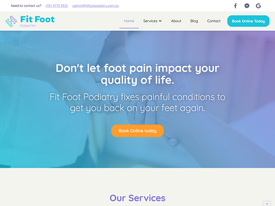 Fit Foot Podiatry | Rebrand & website build australia branding design health healthcare logo melbourne rebranding web design webflow