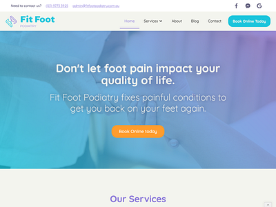 Fit Foot Podiatry | Rebrand & website build