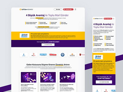 İletişim Makinesi - Mail Service Landing Page