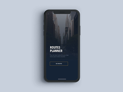 Routes planner prototype - iPhone X animation app city clean concept design guides ios iphone minimal prototype routes travel typography ui ux