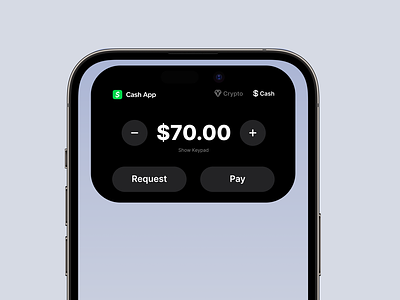 Dynamic Island use case for CashApp