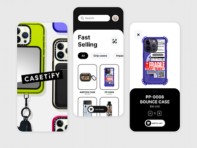 Casetify shopping app concept