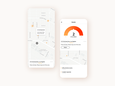 Safety App Concept app app design concept design ios map minimal mobile mobile ui safety ui ux