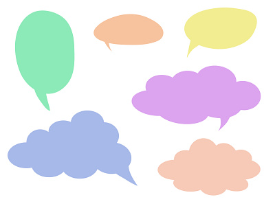 Pastel Speech Bubble cartoon design icon illustrator speech bubble vector