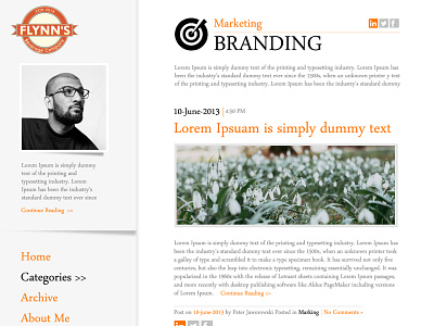 Blog Page branding design illustration typography ui ux web website