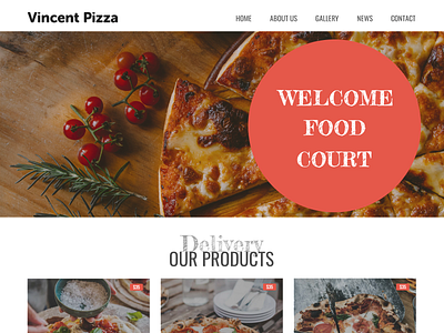 Food website design ui ux web