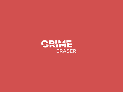Crime Eraser design flat illustration logo ui vector