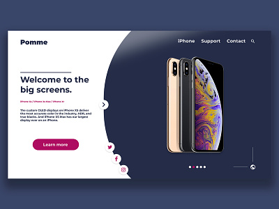 Web Design - Pomme conception illustration iphone le web limage de marque ui ux webdesigner