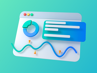 3D dashboard illustration 3d c4d dashboard illustration ui