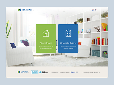 Renpartner branding clean company profile ecommerce flat landing page minimal web design