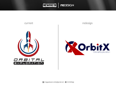 OrbitX (Orbital Exploration) ReDesign agency blue branding design explore illustration logo nasa orbit orbital orbitx philippines red rocket space spacecraft spacex vector x