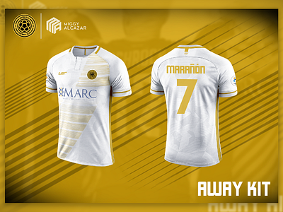 United City Football Club Concept Jersey 2021 2021 afc asean asia away ball branding champions league design football jersey kit philippines soccer south east asia sports stripe vector white yellow