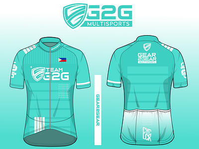 Gear 2 Gear Multisport Jersey - Frost Edition bianchi clothe cycling graphic design jersey sports stripes teal white